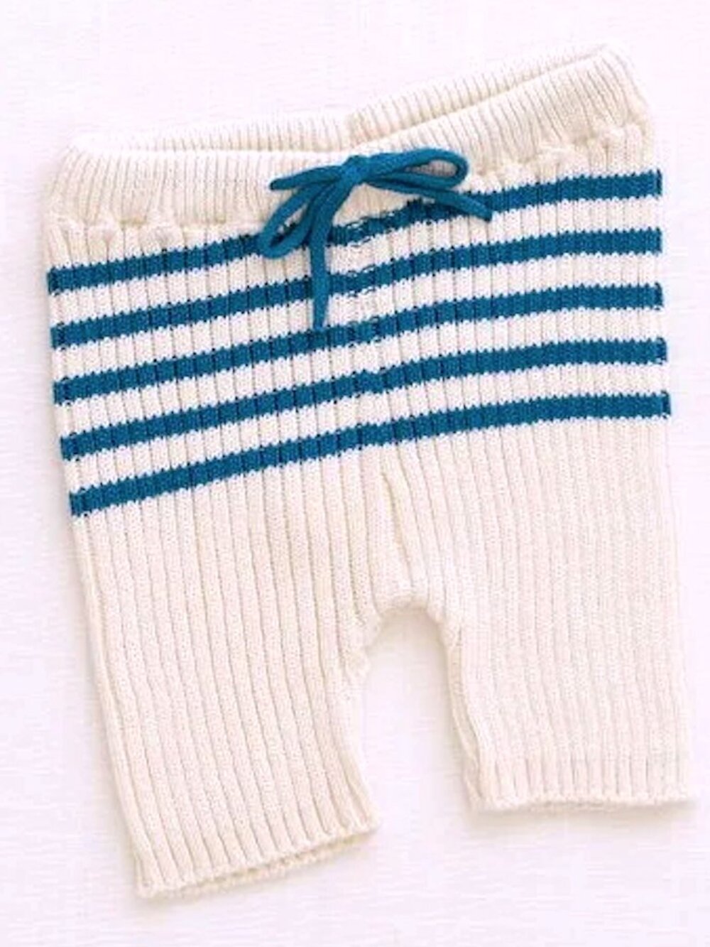NWT Fin & Vince Unisex Heritage Knit Shorts w/ Blue Stripes Size 12-18M